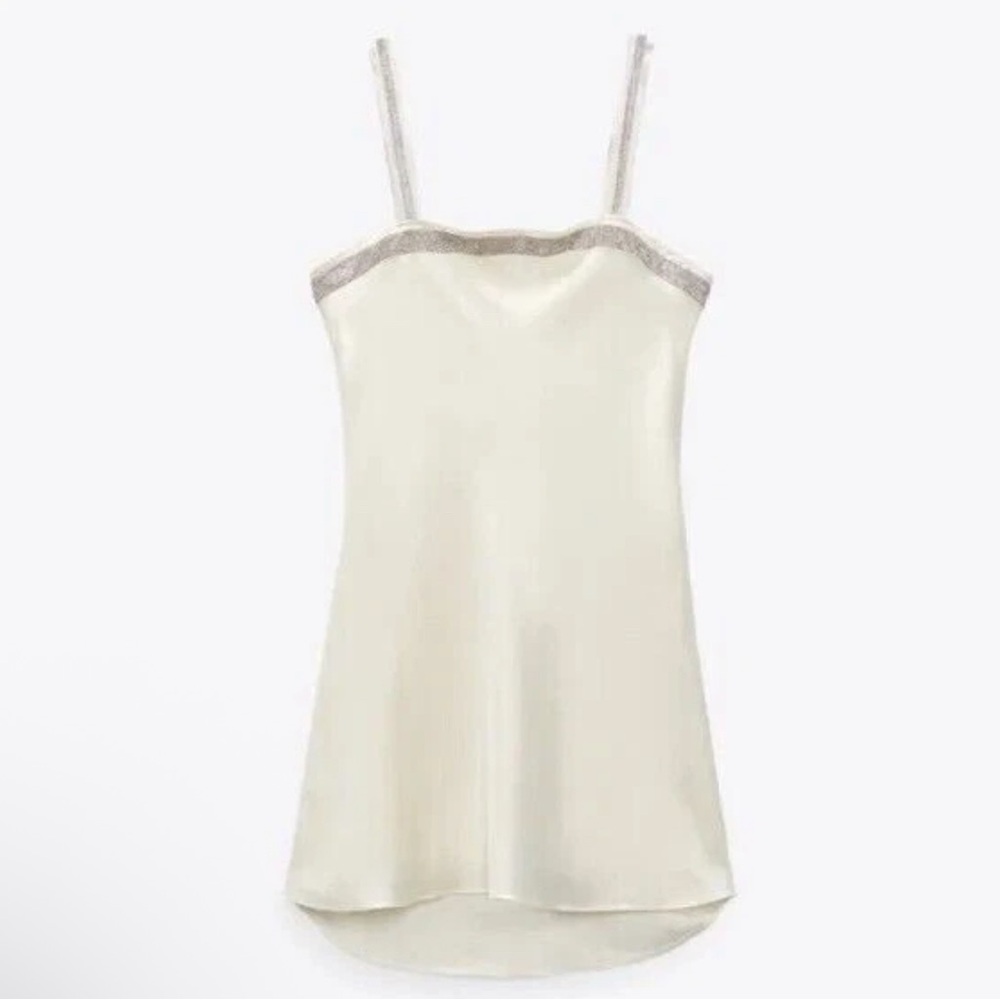 Elegant Cream Slip Dress